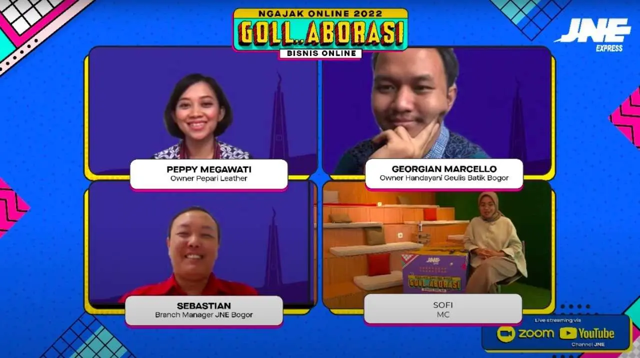 Kembangkan Kapasitas UMKM Bogor, Gelar JNE Goll Aborasi Bisnis Online,