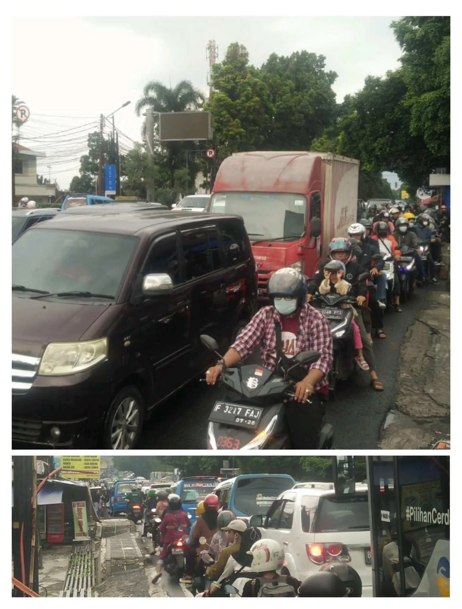 H+ 3 Idul Fitri, Jalan Raya Tajur Bogor Macet Total