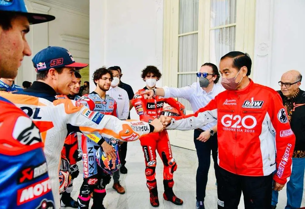 Presiden Jokowi Terima Kunjungan Para Pembalap MotoGP 2022 Seri Mandalika