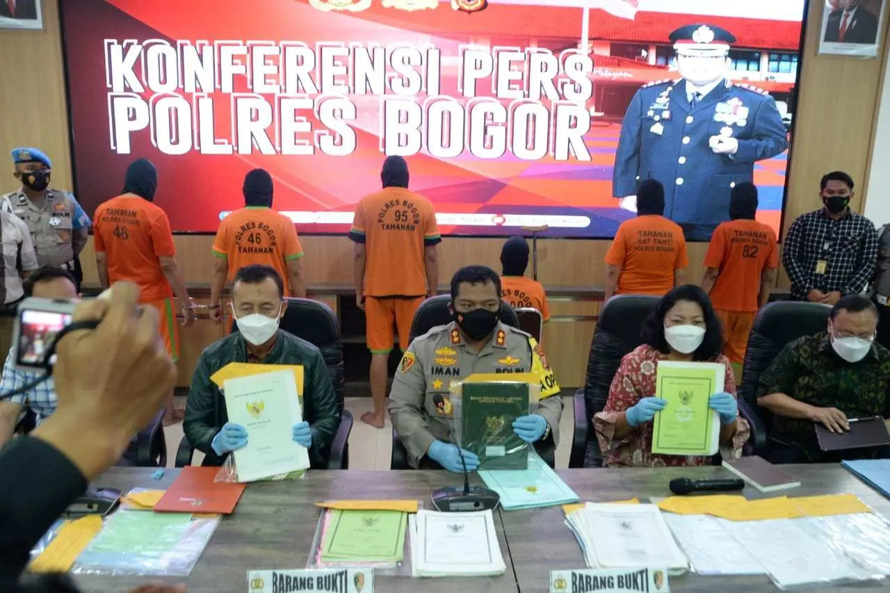 Polres Bogor Bongkar Mafia Tanah Yang Rugikan Negara Milyaran Rupiah