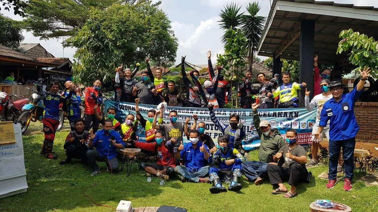IMI Kabupaten Bogor dan Disaster Academy Gelar Safety Riding Kepada Penggiat Motor Trail