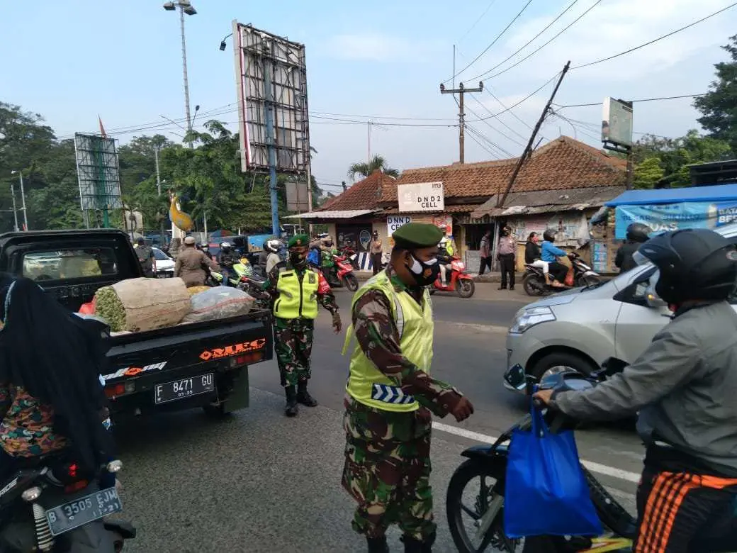 Apel Gabungan Koramil 0621-22/Parung Bersama Muspika Dilaksanakan Dengan Kondusif
