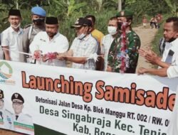 Desa Singabraja Launching Samisade Betonisasi Jalan Perbatasan