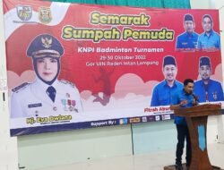 DPD KNPI Kota Bandar Lampung Gelar Turnamen Bulutangkis, Walikota Ikut Bertanding