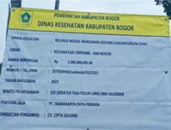 Proses Tender Bangunan Gedung Laboratorium Dinkes Kabupaten Bogor Diduga Ada Kejanggalan