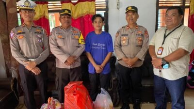 Bentuk Kepedulian, Anggota KPPS Sakit Disambangi Polres Lampung Timur