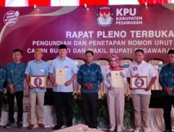 KPU Pesawaran Gelar Pengundian Nomor Urut Paslon Bupati dan Wakil Bupati