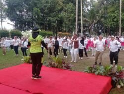 Kampanye di Dapil 3, Cabup Bogor Rudy Susmanto Senam Sehat Bareng Warga Ciawi